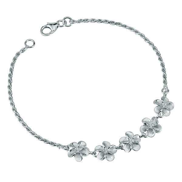 Plumeria Rope Bracelet