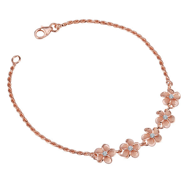 Plumeria Rope Bracelet