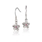Boucles d'oreilles à crochet mat Plumeria