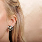 Plumeria Gloss Omega Clip Earrings