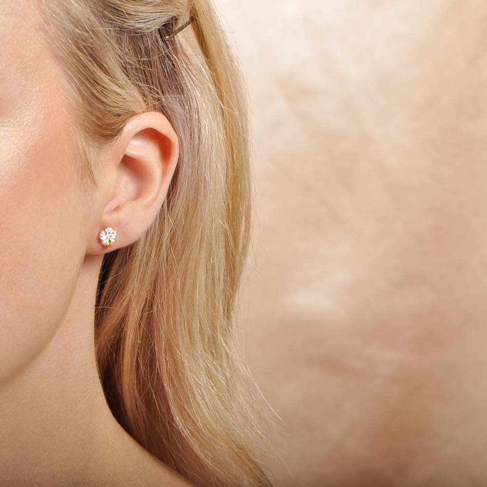 Hibiscus Matte Stud Earrings