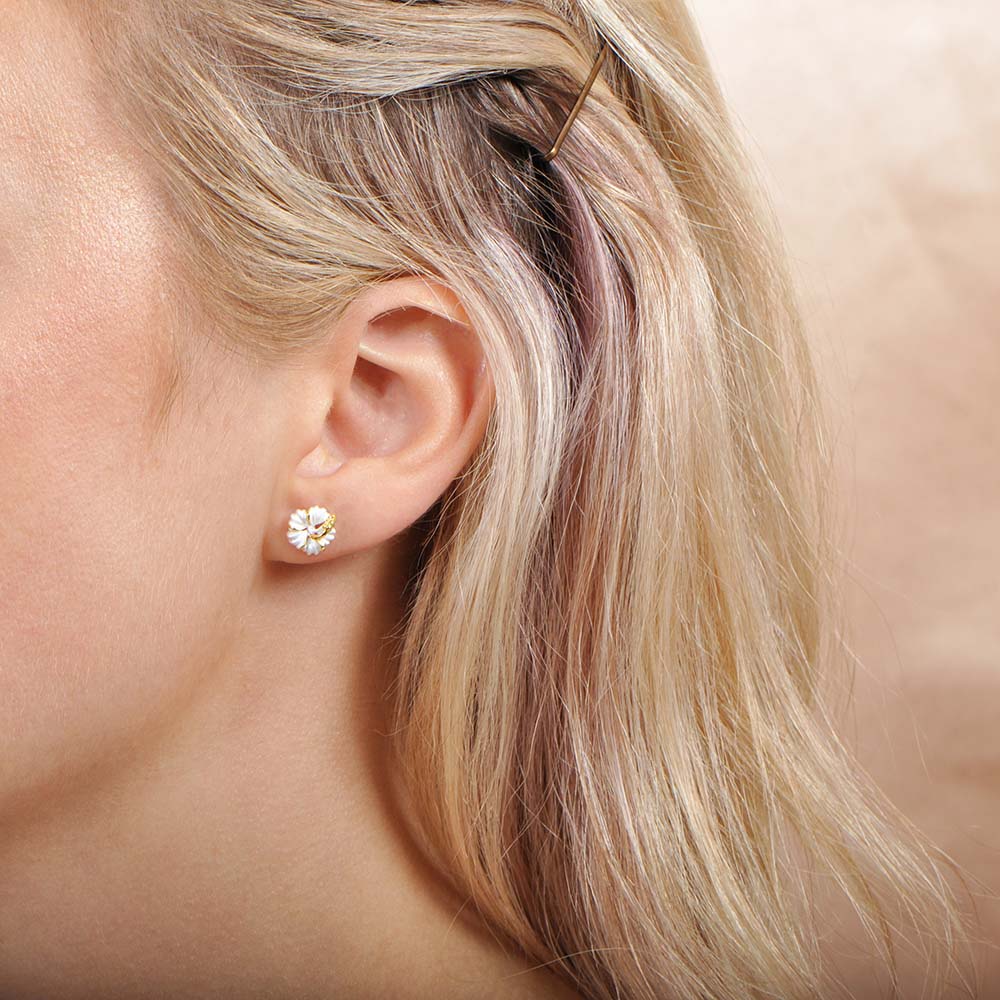 Hibiscus Matte Stud Earrings