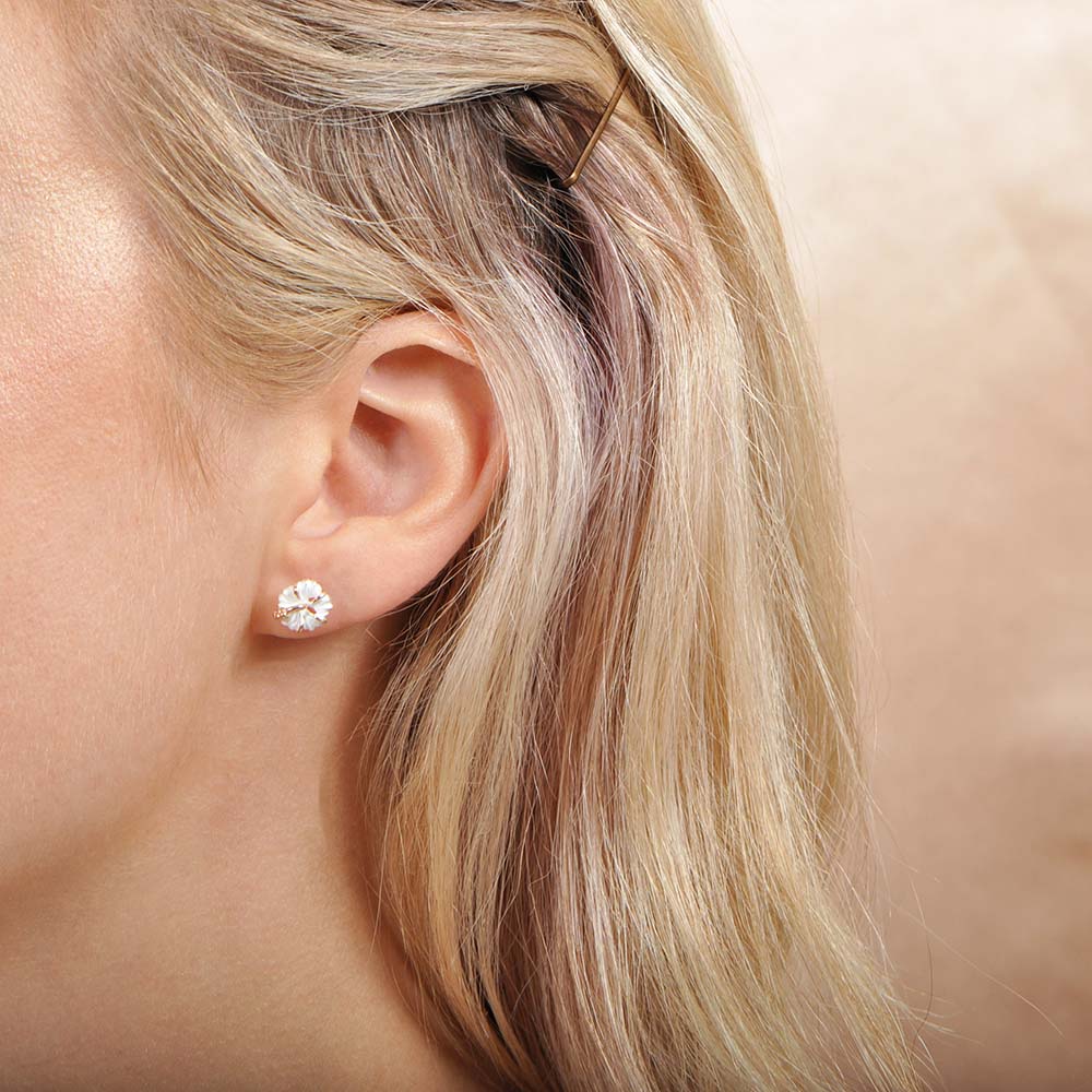 Hibiscus Matte Stud Earrings