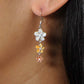 Boucles d'oreilles crochet de givre Plumeria tricolore