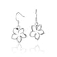 The picture is a cut out style plumeria gloss hook earrings.