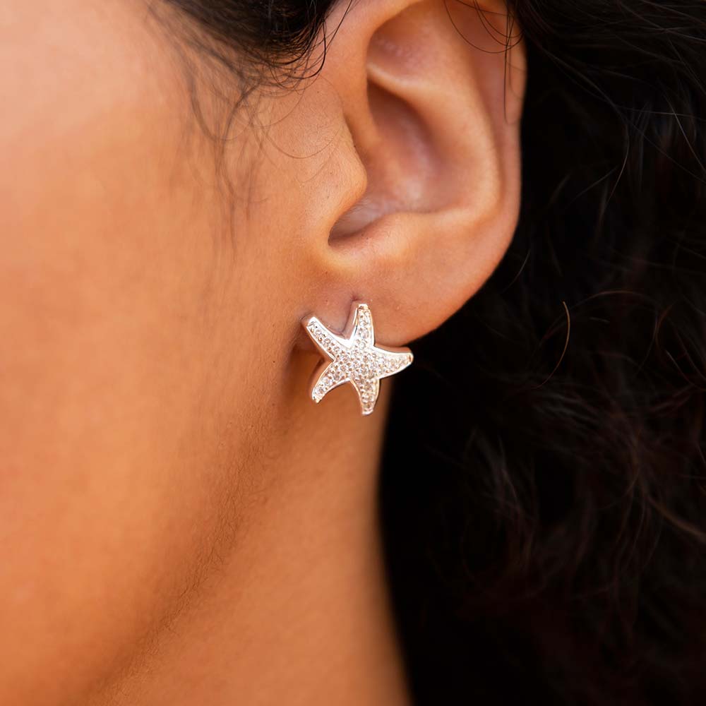 Boucles d'oreilles clous étoile de mer