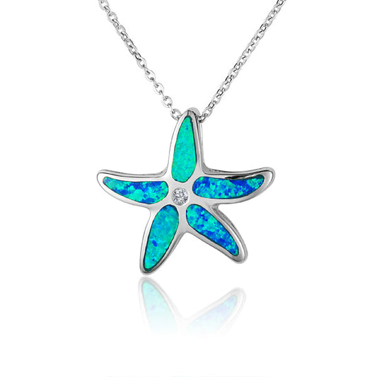 Opal Dancing Starfish Pendant