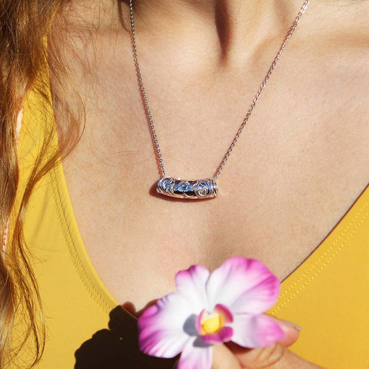 Flowers of Hawaii Barrel Pendant