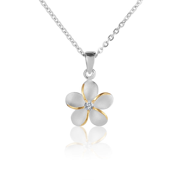 Pendentif Plumeria finition mate