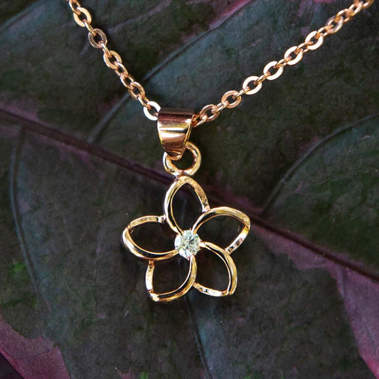 Plumeria Cutout Pendant