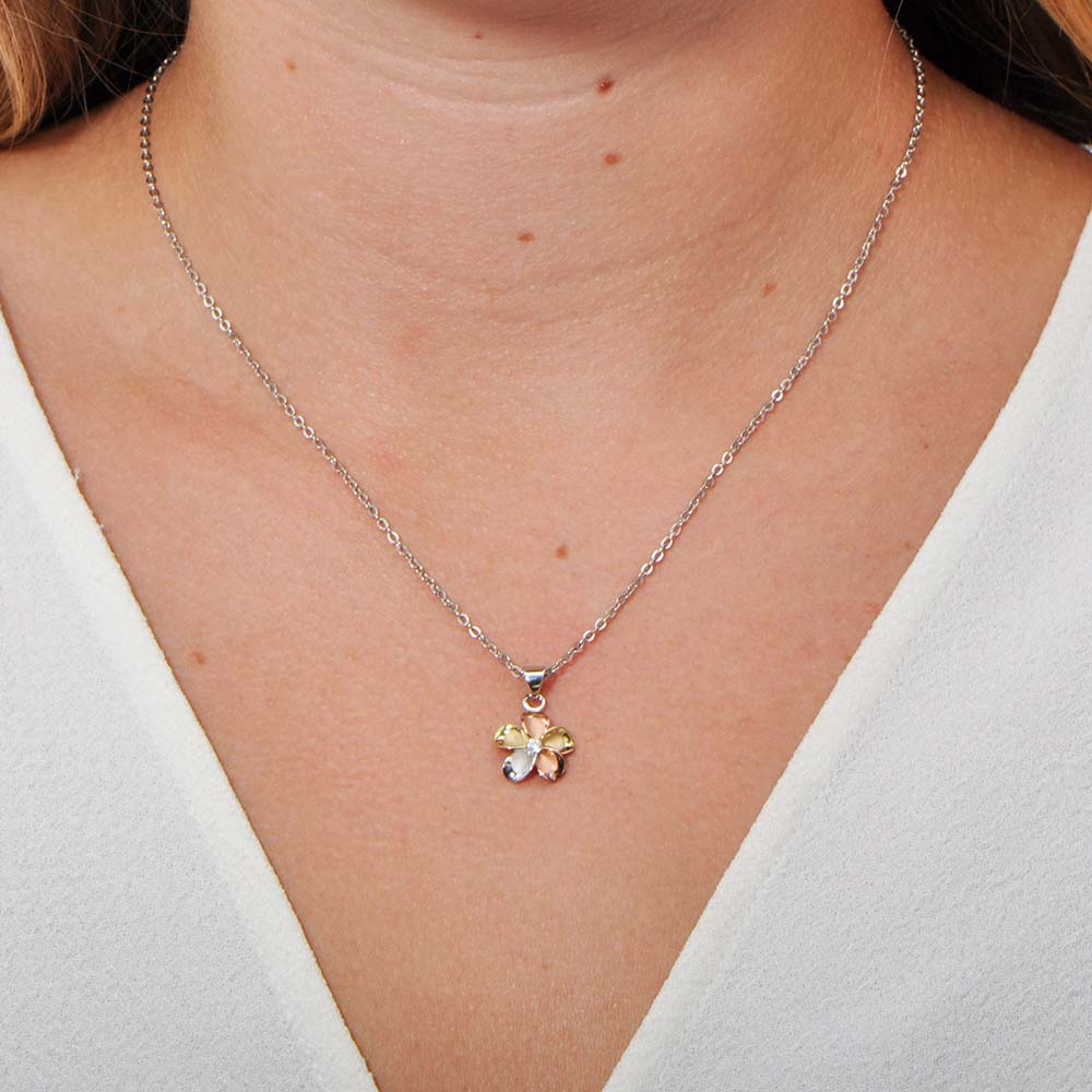 Tricolor Plumeria Pendant