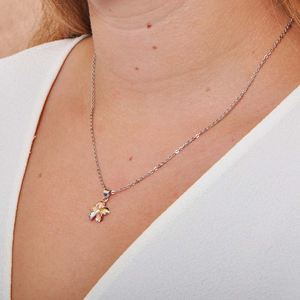 Tricolor Plumeria Pendant