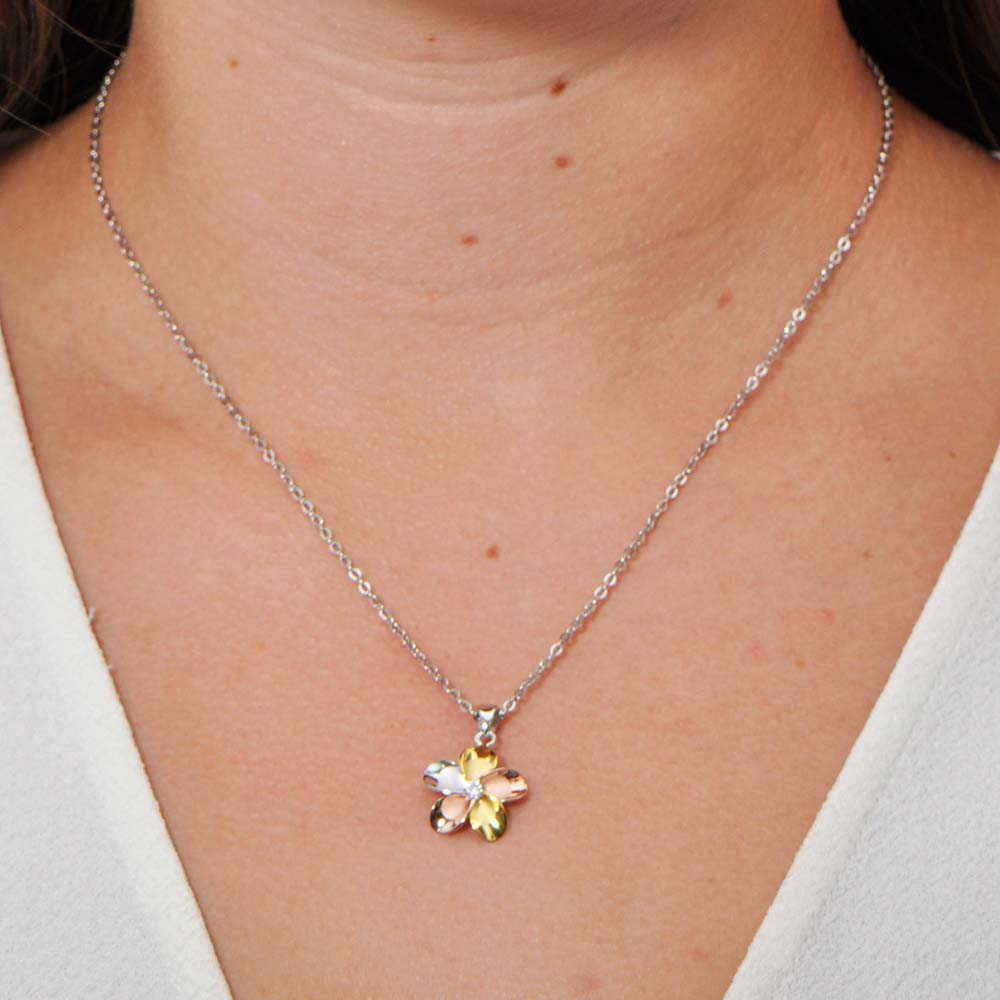 Tricolor Plumeria Pendant