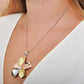 Tricolor Plumeria Pendant