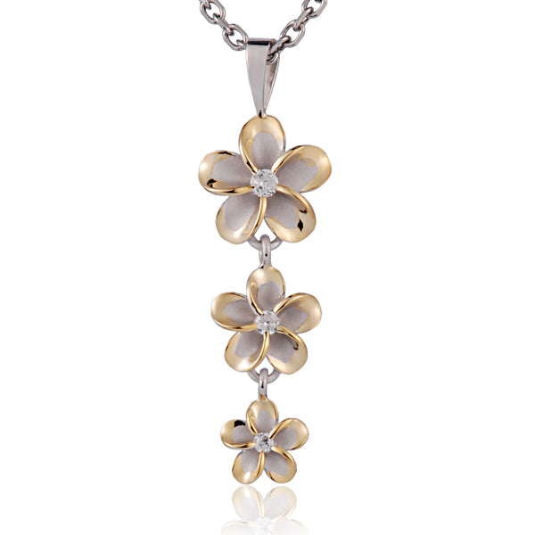 Pendentif Plumeria Triple