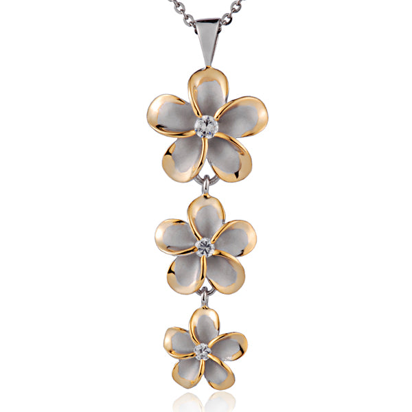 Pendentif Plumeria Triple