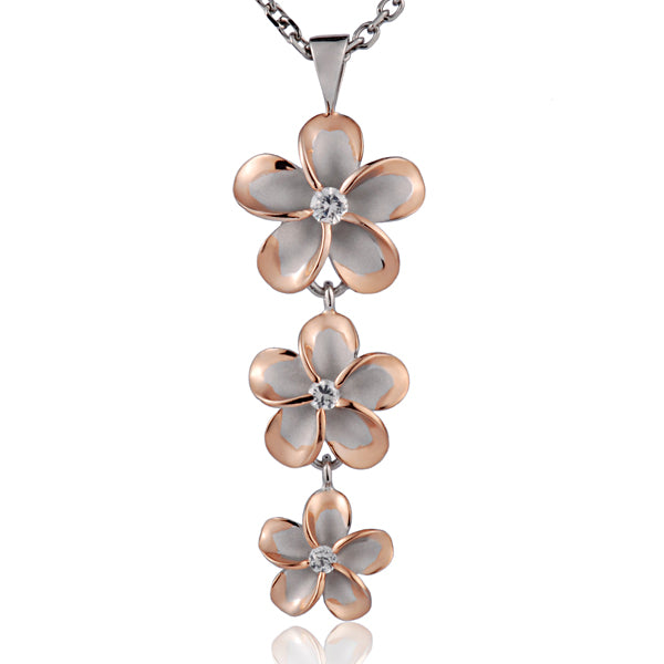 Pendentif Plumeria Triple