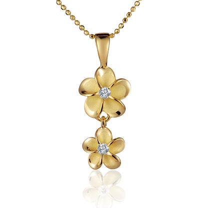 Pendentif Deux Plumerias