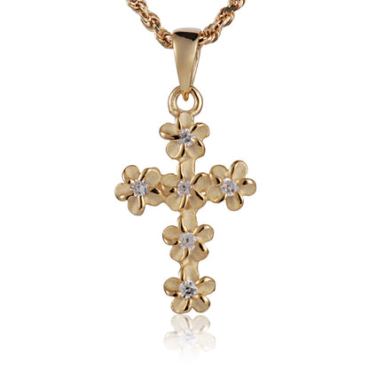 Garden Cross Pendant