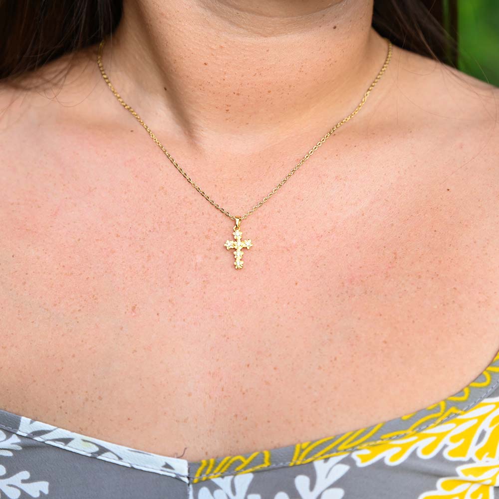 Garden Cross Pendant