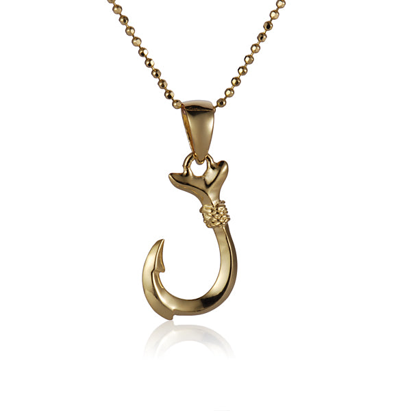 Golden Fishhook Pendant – The Hawaiian Jewel