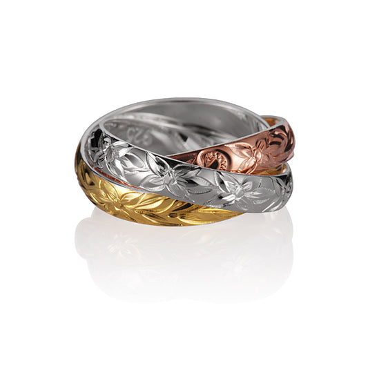 Hawaiian Scroll Ring Set