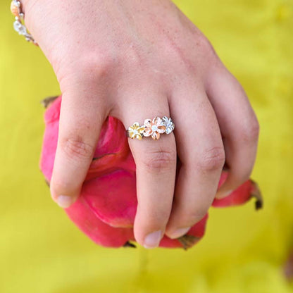 Bague Plumeria Tricolore Trois Souhaits