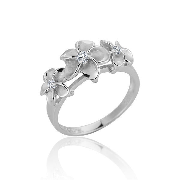 Three Wishes Plumeria Ring