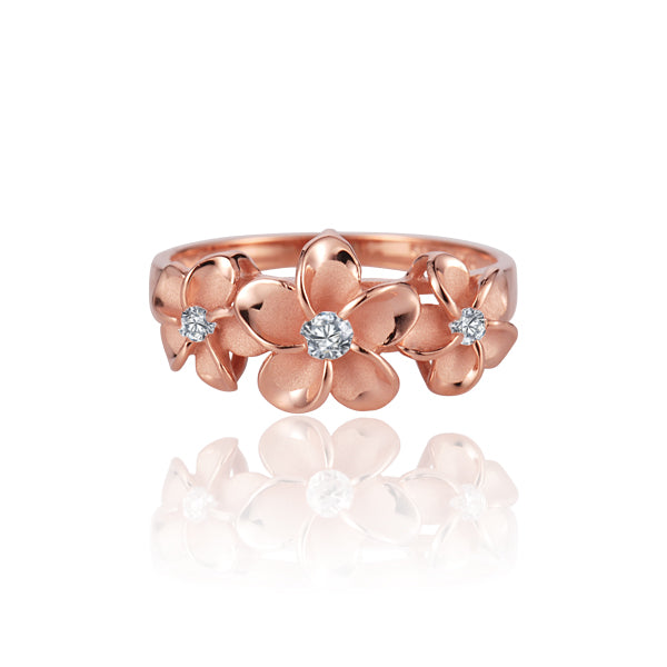 Three Wishes Plumeria Ring