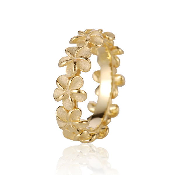 Plumeria Infinity Ring